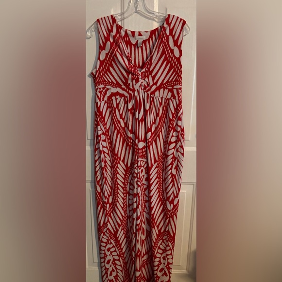 Chico's Dresses & Skirts - ‼️SOLD‼️During Live Show Chico's Red and White Twist-Front Maxi Dress size 1